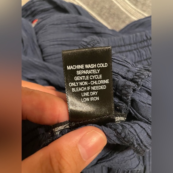 SoHO Medium Wide Leg Navy Pants - Picture 9 of 9